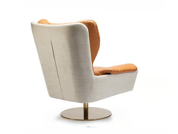 CLOSER - Swivel leather armchair with armrests by Mambo Unlimited Ideas - view 3